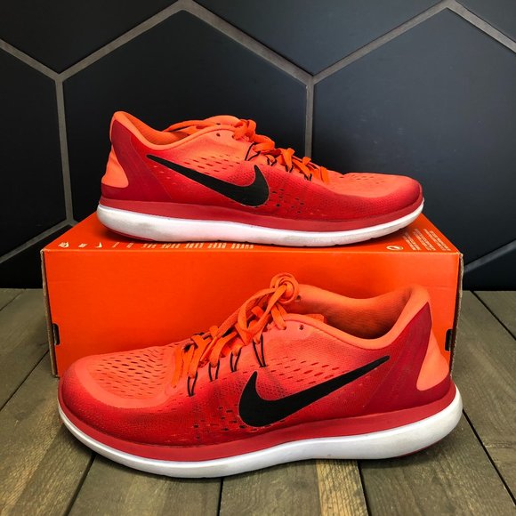 Nike Other - Nike Flex 2017 Run Orange Black Size 9.5